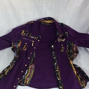 Coogi long sleeve. full button up.